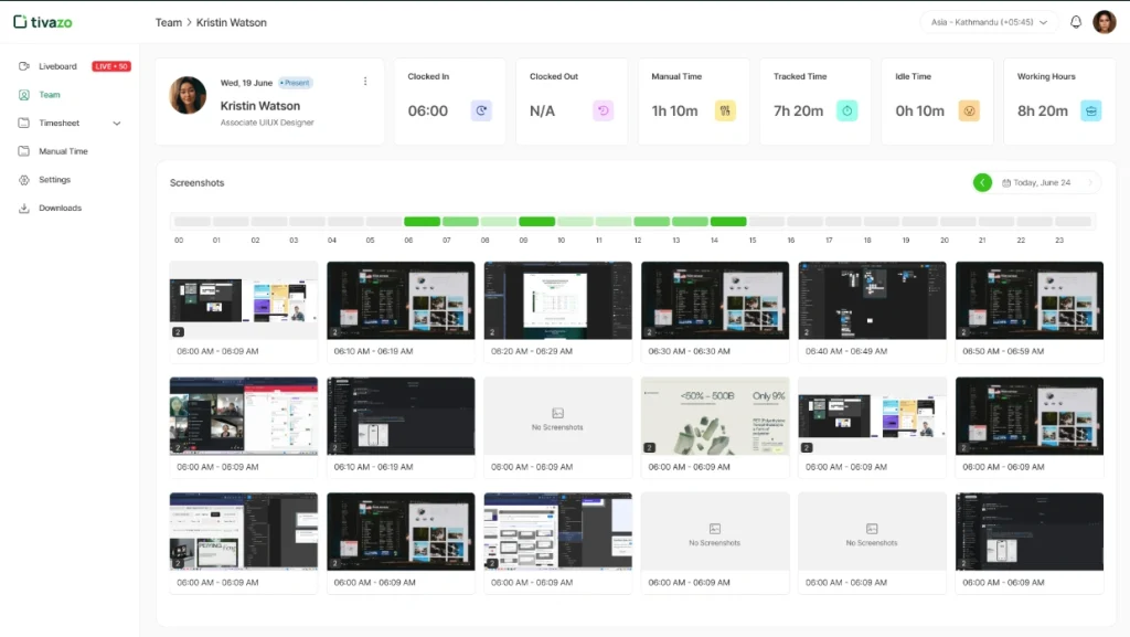 A picture showing automated screenshot
